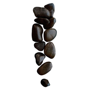 Black Polished Rocks, 1"