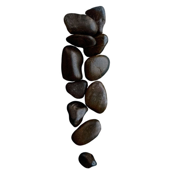 Black Polished Rocks, 1"