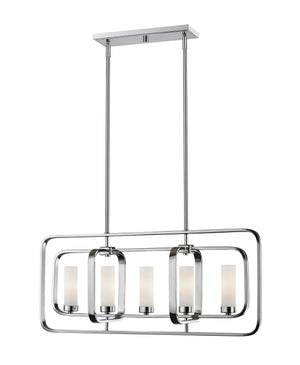 Aideen 5 Light Island/Billiard in Chrome Finish