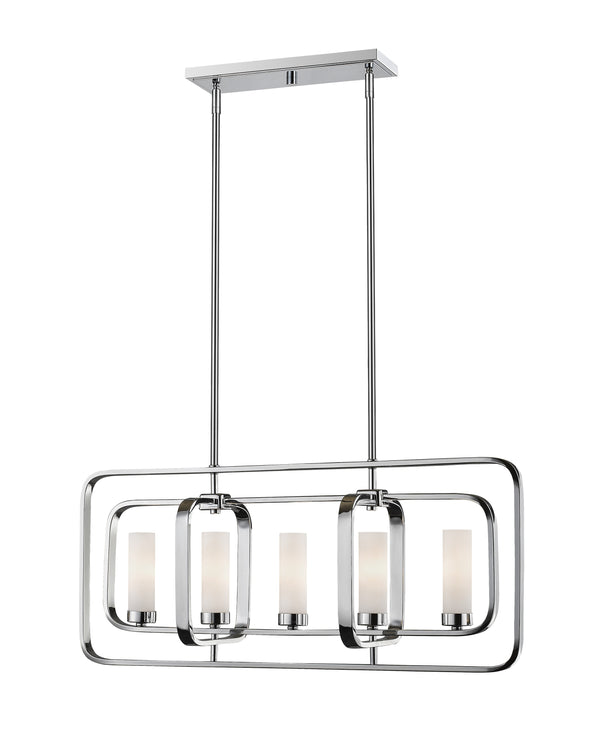 Aideen 5 Light Island/Billiard in Chrome Finish
