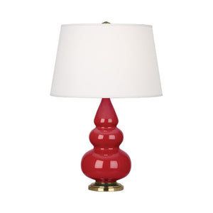 Ruby Red Small Triple Gourd Accent Lamp