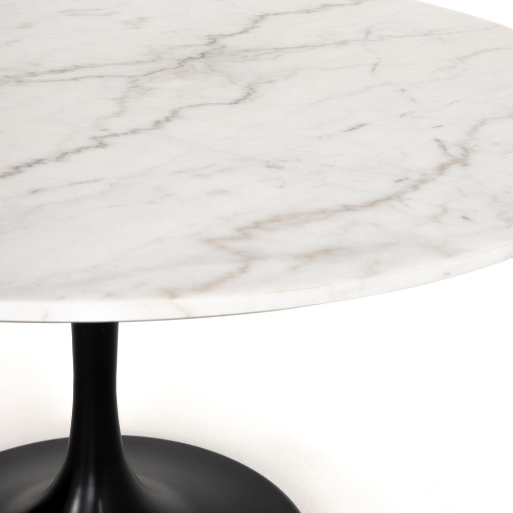 Powell Dining Table In 55" In White Marble