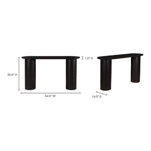 Moe's Povera Console Table Black Acacia Wood