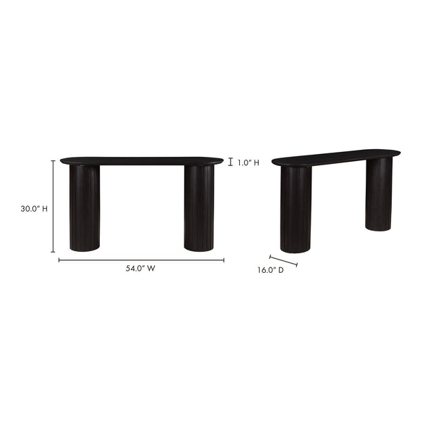 Moe's Povera Console Table Black Acacia Wood
