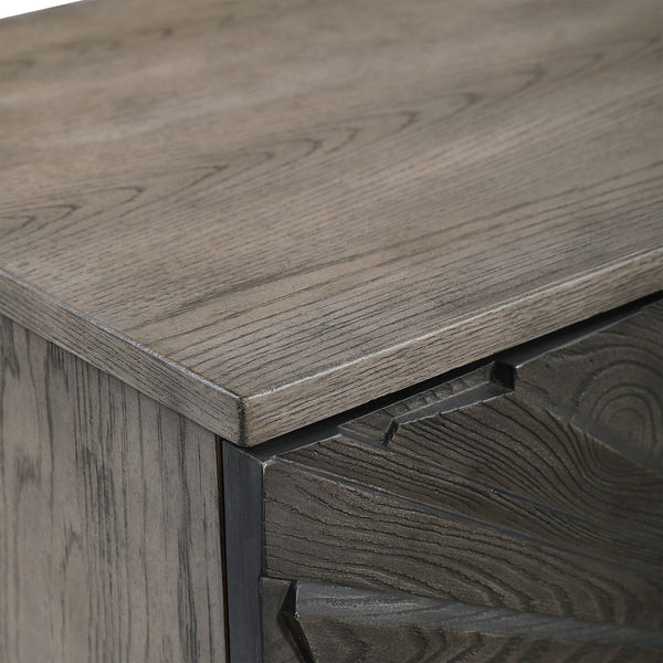Shield Gray Oak 2 Door Cabinet