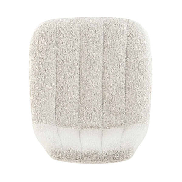 Robert KD Fabric Gaslift Swivel Bar Stool, Posh Ivory