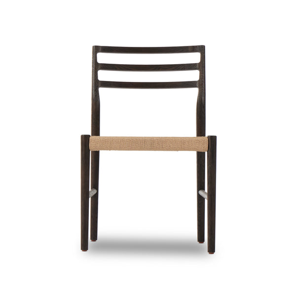 Glenmore Woven Dining Chair In Light Carbon
