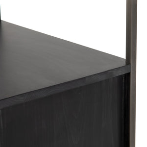 Trey Bookshelf in Black Wash Poplar