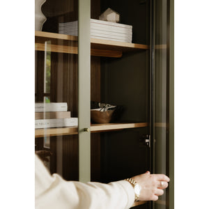 Moe's Hannah Tall Cabinet with Glass Doors