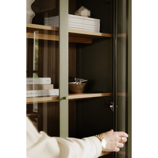 Moe's Hannah Tall Cabinet with Glass Doors