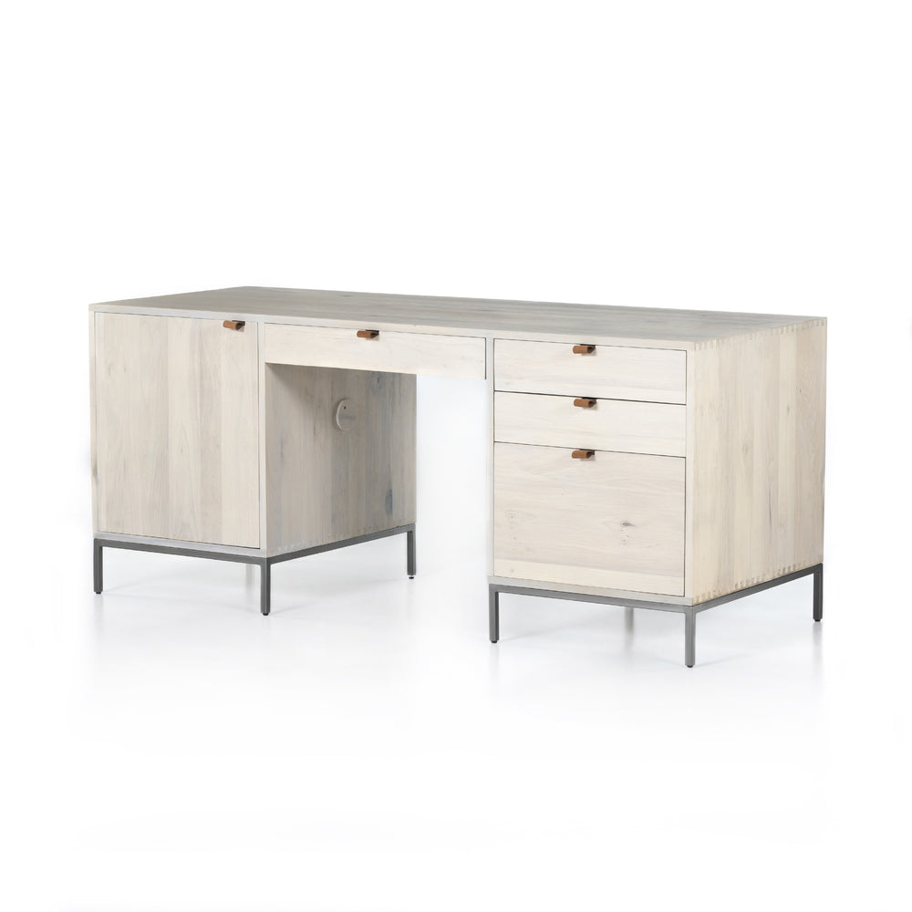 Trey Executive Desk In Dove Poplar
