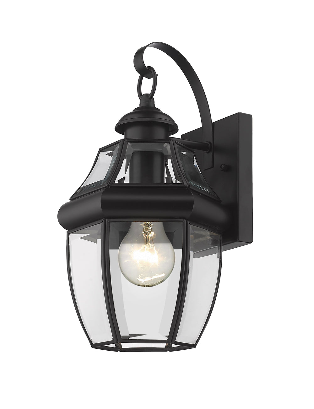 Westover 1 Light Outdoor Wall Sconce in Black Finish