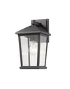 Beacon 1 Light Outdoor Wall Sconce in Black Finish