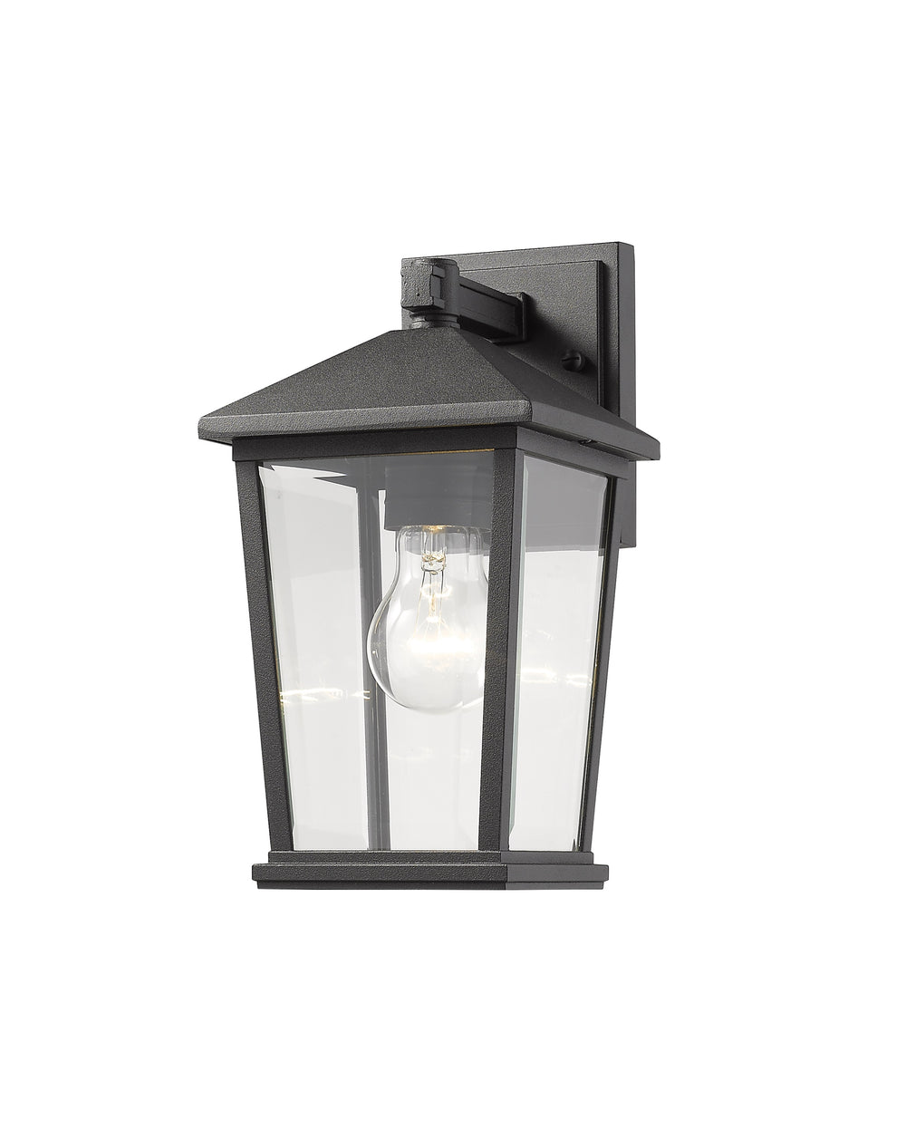 Beacon 1 Light Outdoor Wall Sconce in Black Finish