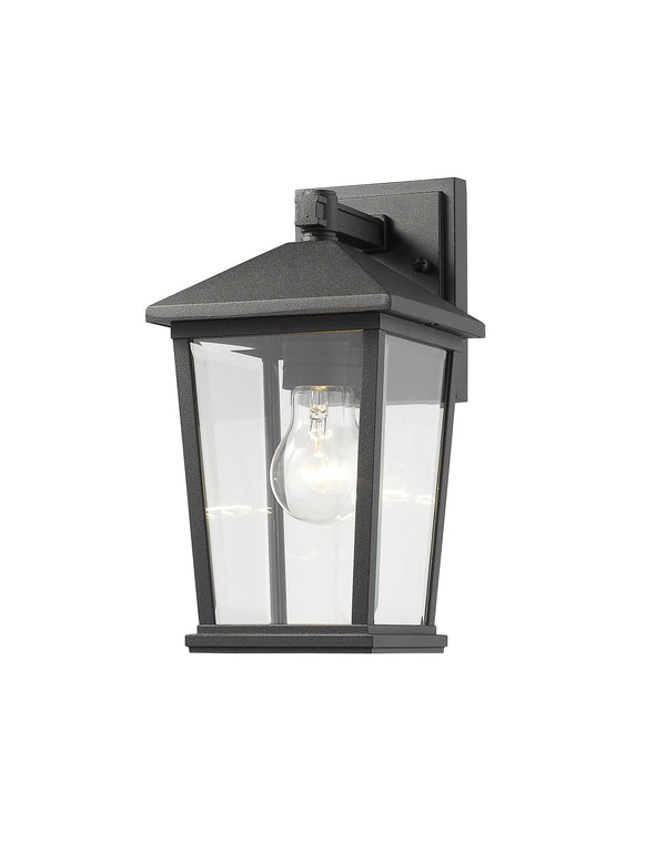 Beacon 1 Light Outdoor Wall Sconce in Black Finish