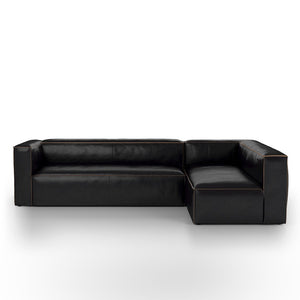 NOLITA 2-PIECE SECTIONAL-RIDER BLACK