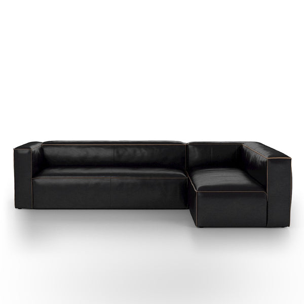 NOLITA 2-PIECE SECTIONAL-RIDER BLACK