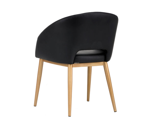 Thatcher Dining Chair - Antique Brass - Onyx