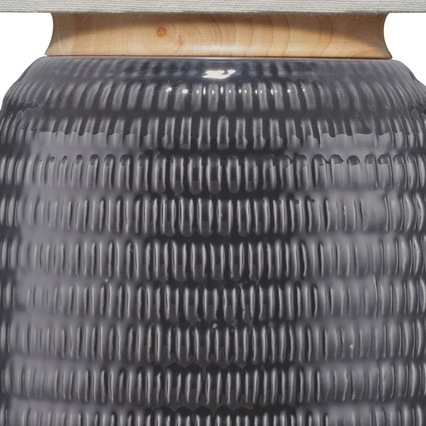 Graham Ceramic Table Lamp, Navy