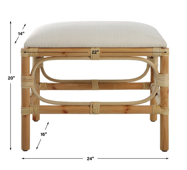 Laguna Small White Bench