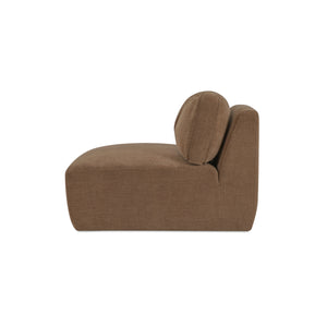 Moe's Matina Slipper Chair in Taupe Chenille