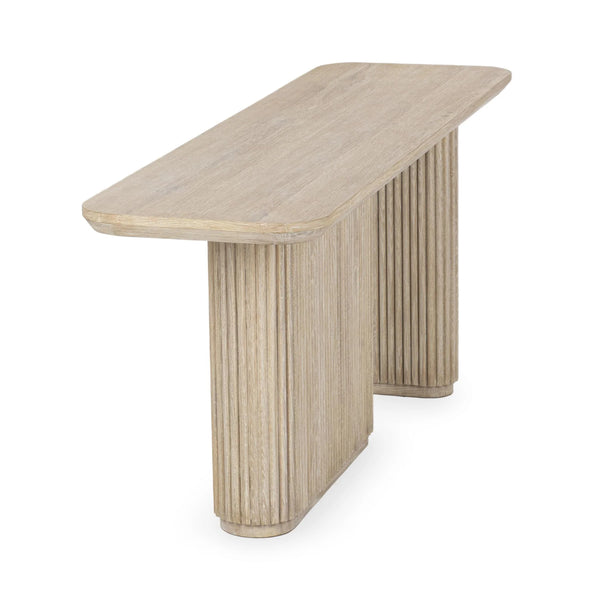 Vander Solid Wood Console Table with FSC Certified Oak Veneer