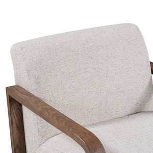 Lexington Boucle Accent Chair with Ash Wood Frame