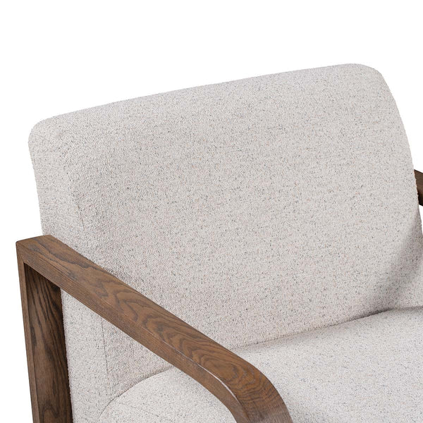 Lexington Boucle Accent Chair with Ash Wood Frame