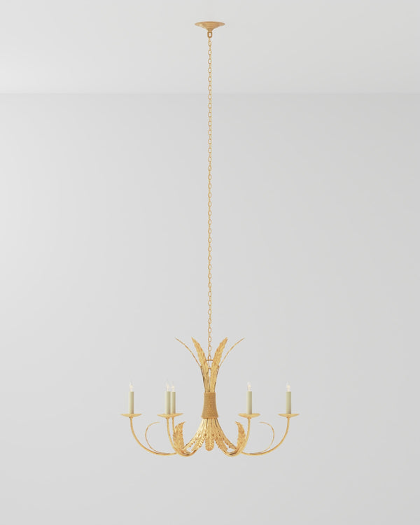 Bette Gold Chandelier In Grecian Gold Leaf