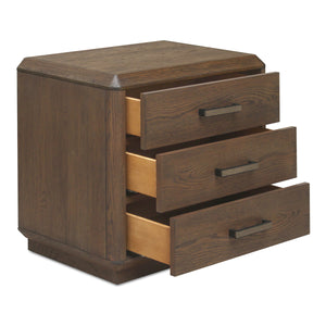 Caleb Nightstand with Solid Oak Distressed Finish