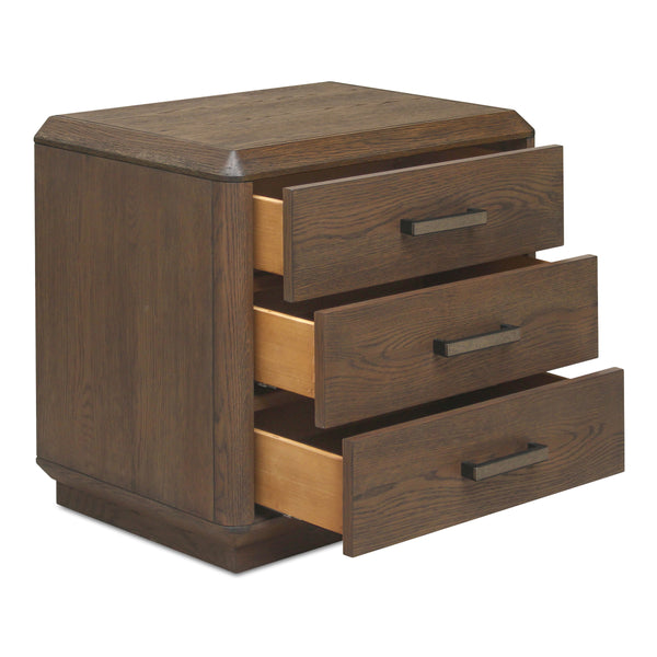 Caleb Nightstand with Solid Oak Distressed Finish
