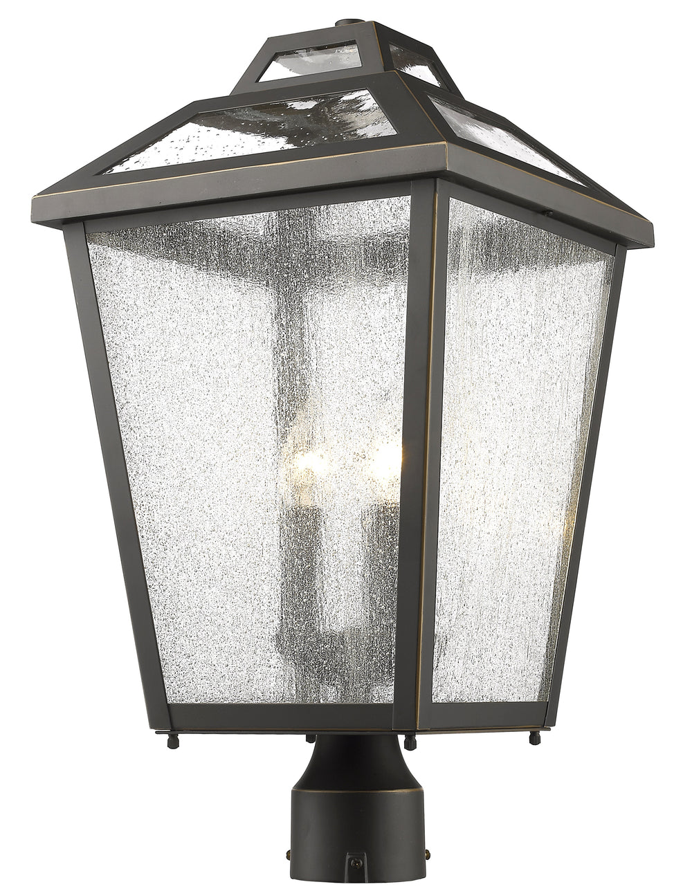 Bayland 3 Light Outdoor Post Mount Light in Oil Rubbed Bronze Finish