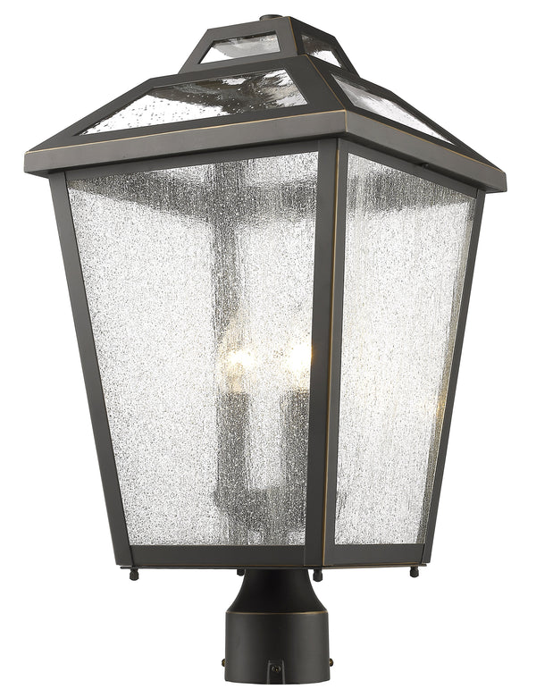 Bayland 3 Light Outdoor Post Mount Light in Oil Rubbed Bronze Finish