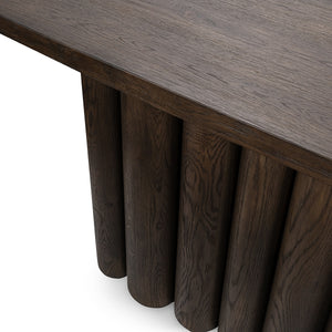 Tiber Solid Wood Console Table - Toasted Brown