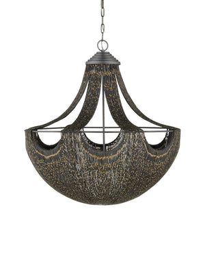 Eduardo Chandelier In Natural Iron & Brass