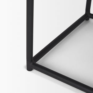 Taniel Brown Leather w/ Black Metal Stool