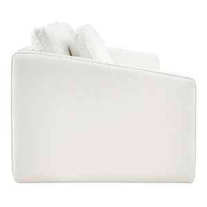 Phoebe Ivory Sofa with Tapered Arms & Feather Seat