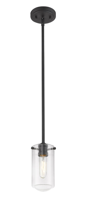 Delaney 1 Light Mini Pendant in Matte Black Finish
