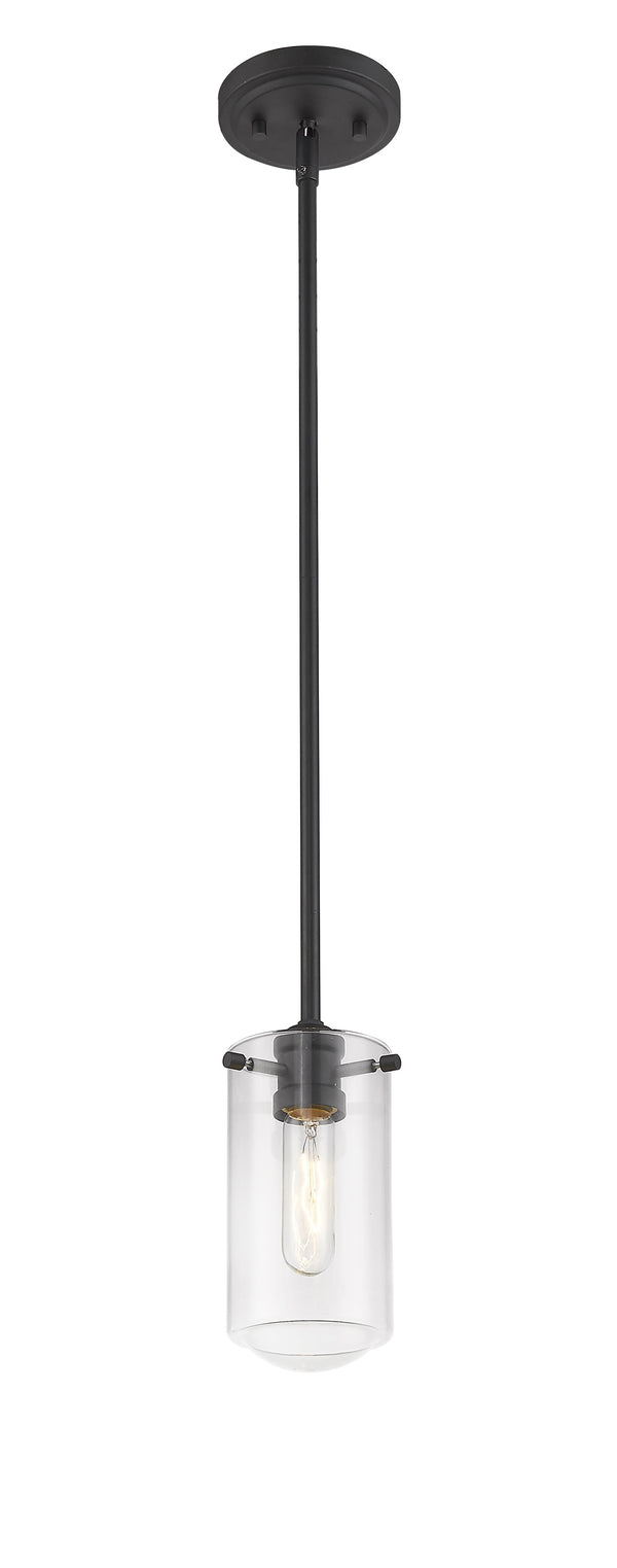 Delaney 1 Light Mini Pendant in Matte Black Finish