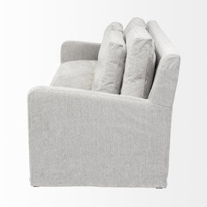 Denly II 92.5 X 38.25 X 34.5 Frost Gray Slipcover Three Seater Sofa