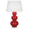 Ruby Red Triple Gourd Table Lamp