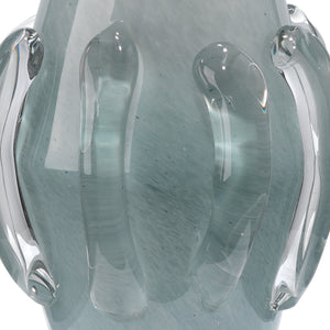 Talon Glass Table Lamp with Linen Shade