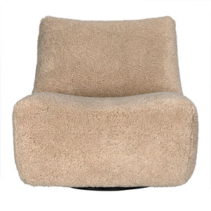 Mcclain Swivel Chair, Camel Fabric