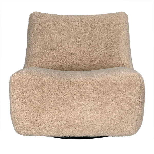Mcclain Swivel Chair, Camel Fabric
