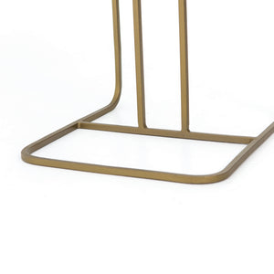 Adalley C Table-Polished White Marble