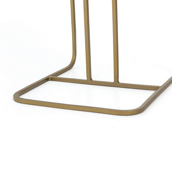 Adalley C Table-Polished White Marble