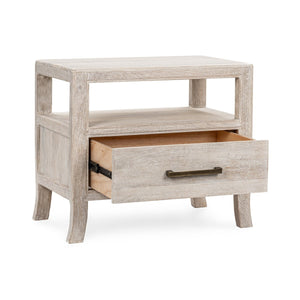 Westmont Solid Wood 1-Drawer Nightstand in Creamwood