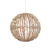 SPHERE SHAPED PENDANT HANDCRAFTED WITH WHITEWASH EUCALYPTUS WOOD