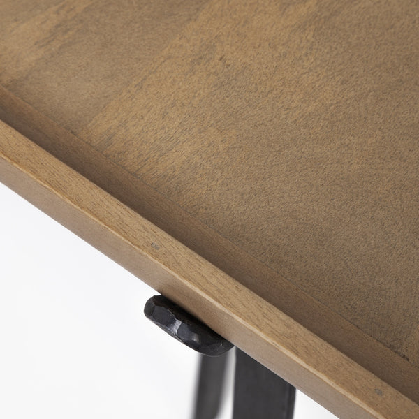 Helios II 60L x 14W x 29H Rectangular Brown Raised Edge Top Console Table