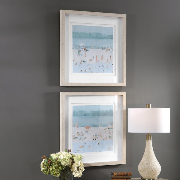 Sea Glass Sandbar Framed Prints